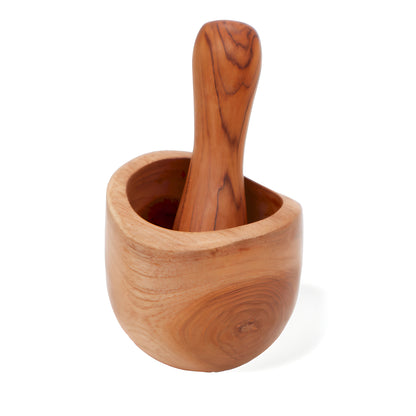 Almofariz MÍtico de Madeira de Teca - Harley Gabriel