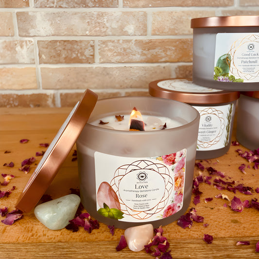 Velas Perfumadas com Pedras Preciosas - Harley Gabriel